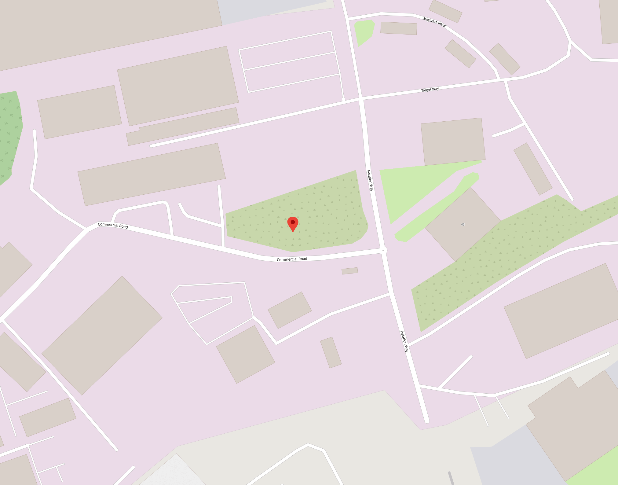 Street map showing the location of the Beyond Retail office
